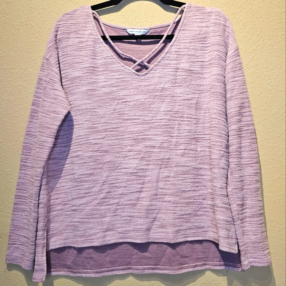 American Eagle Outfitters Purple Long Sleeve Shirt Size Small